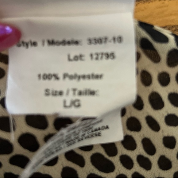 Secret Treasures Vintage Black and White Polka Dot Slip Dress L Fits S-M best - Picture 6 of 10